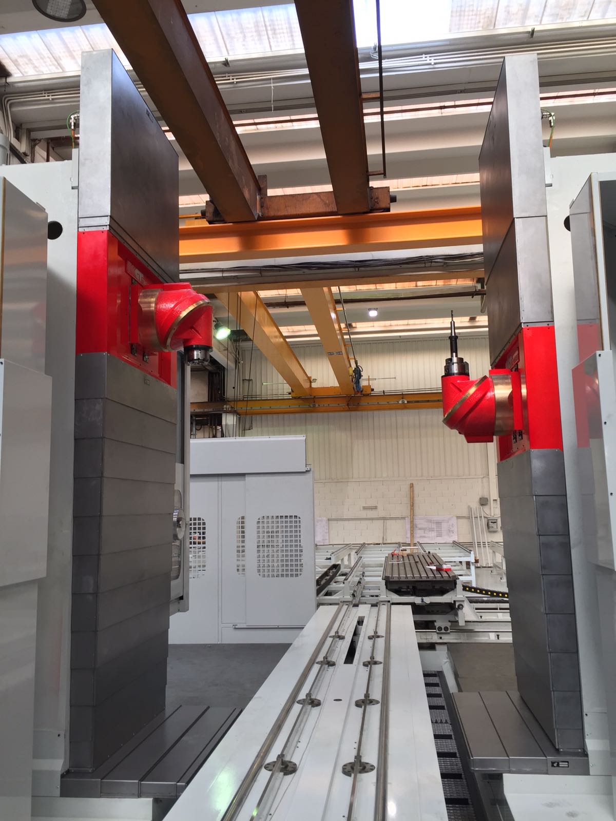 A double column machine used for milling, tapping and performing other operations for machining metal